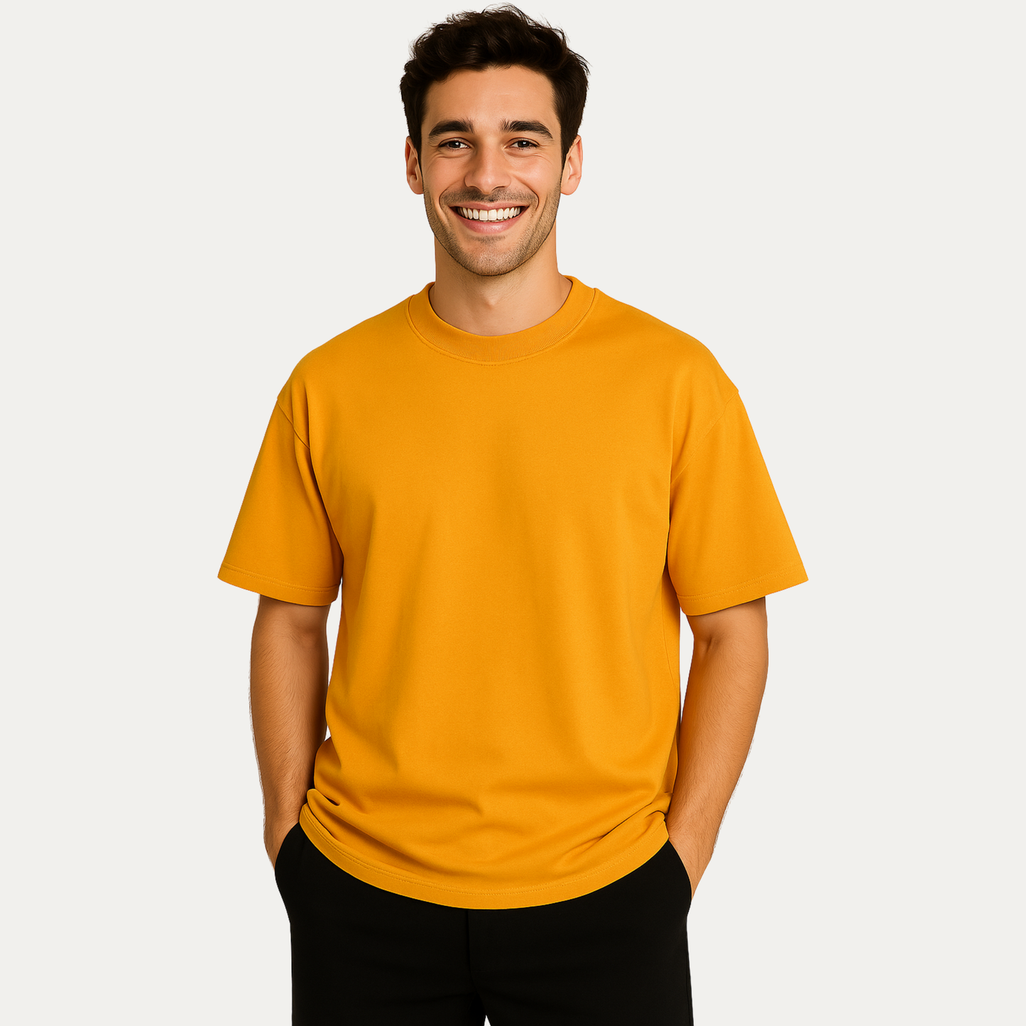 French Terry Oversized Plain T-Shirt