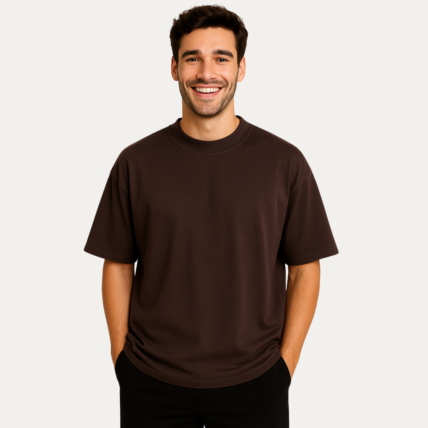 French Terry Oversized Plain T-Shirt