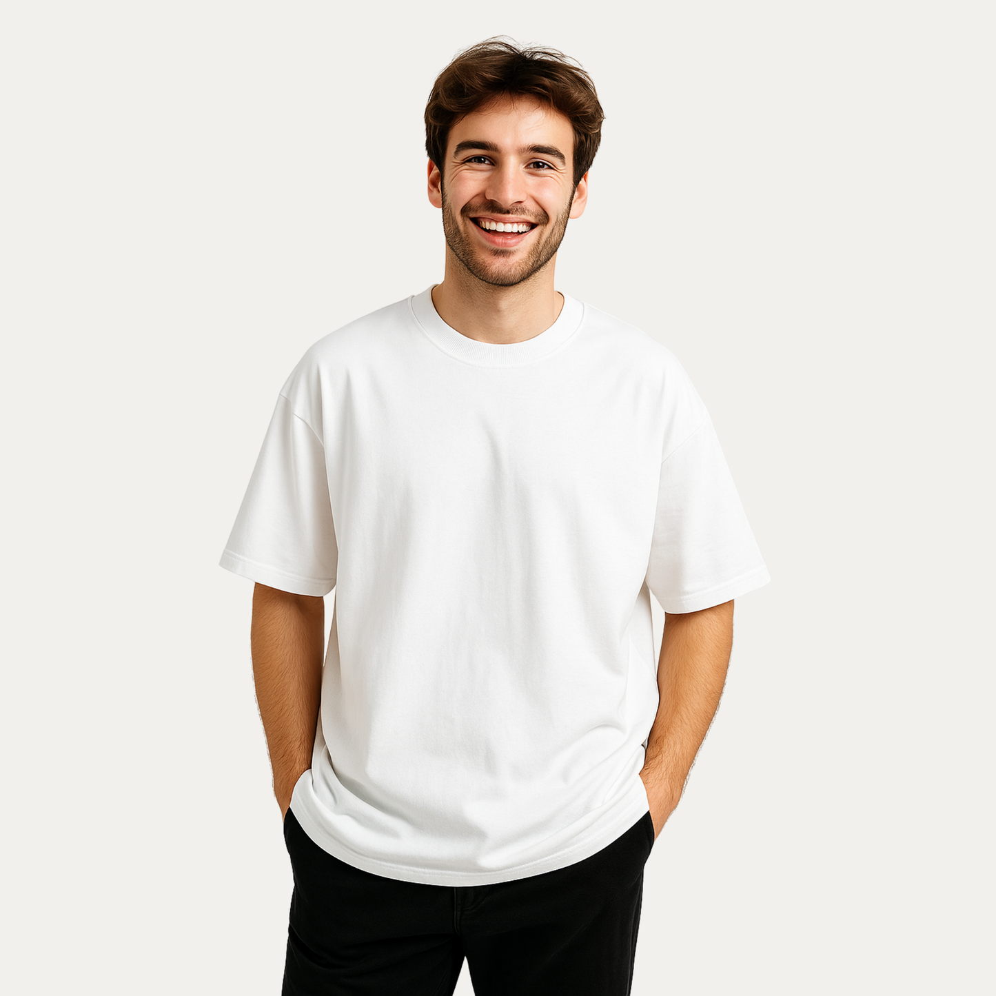 French Terry Oversized Plain T-Shirt
