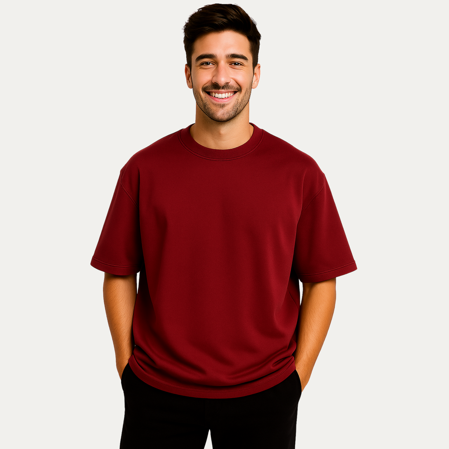 French Terry Oversized Plain T-Shirt