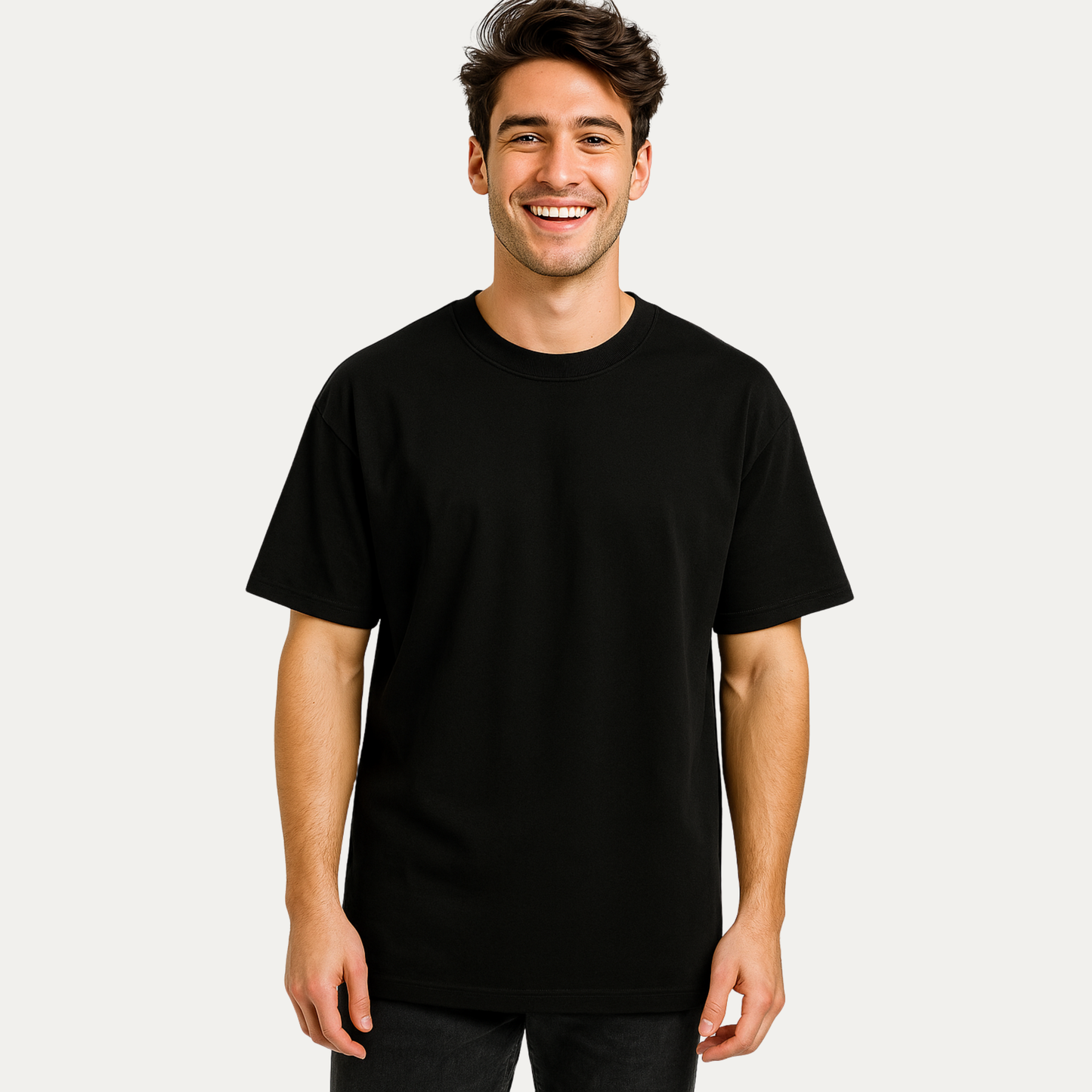 French Terry Oversized Plain T-Shirt