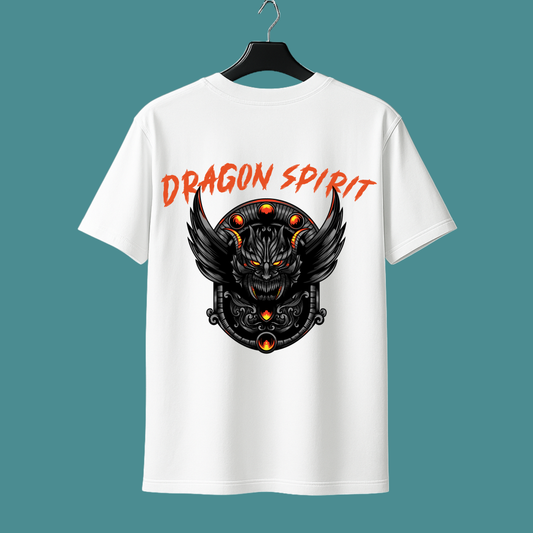 Dragon White Premium Terry Cotton Oversize Fit