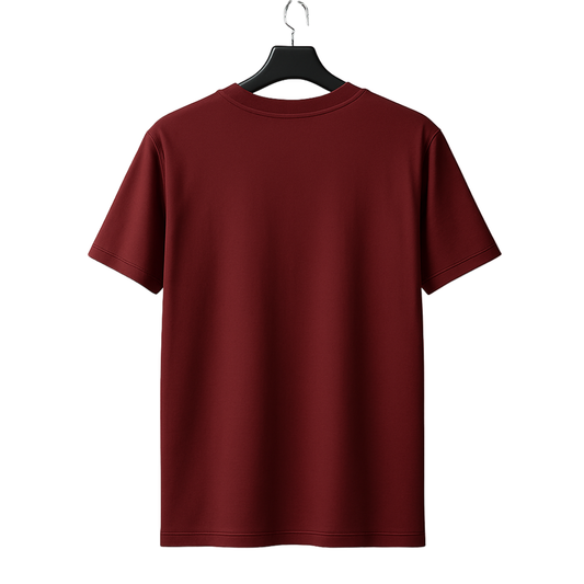 Man and  Women Red Wine Premium Terry Cotton Oversize Fit Tshirt