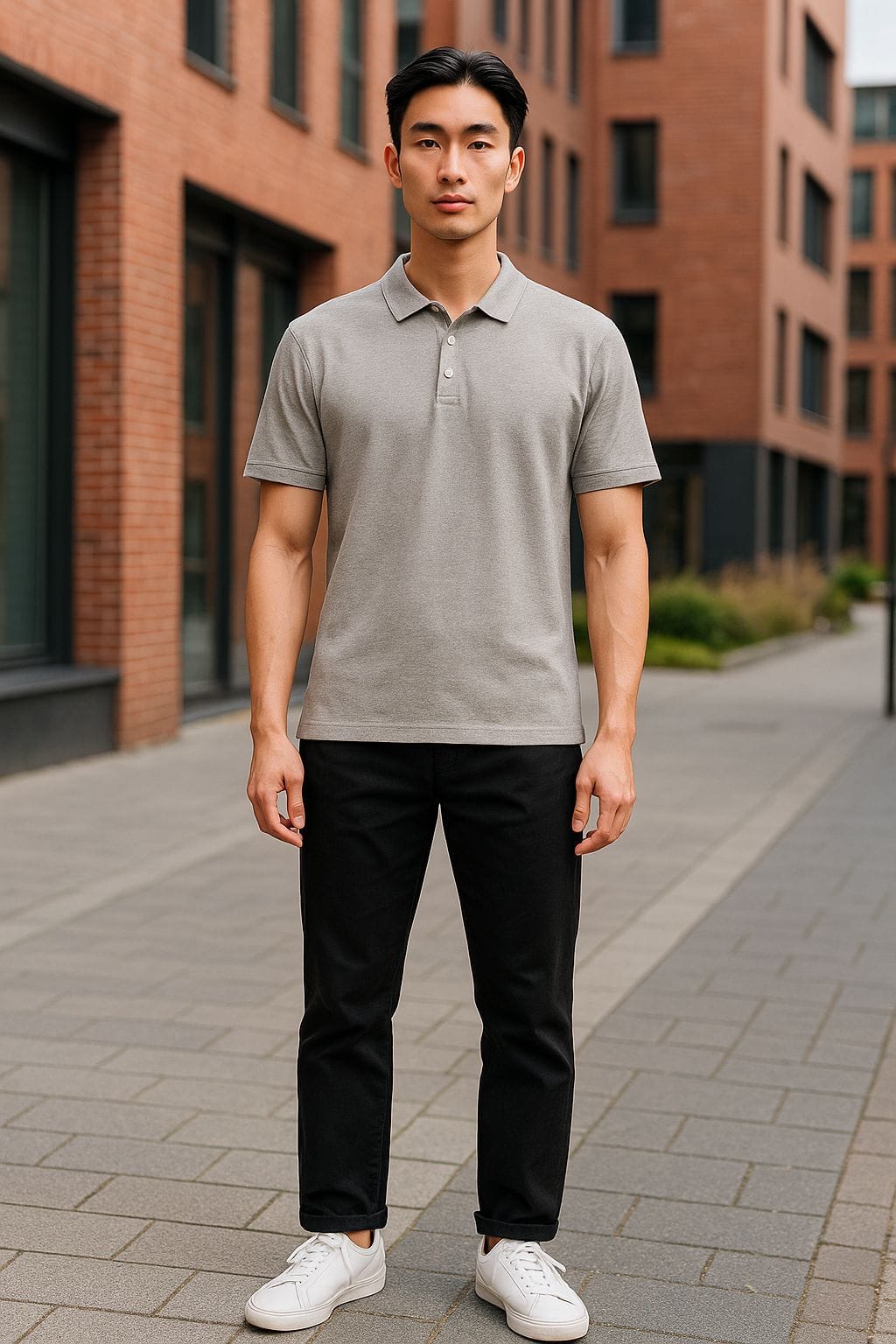 Grey Premium Cotton Bio Wash T-Shirt