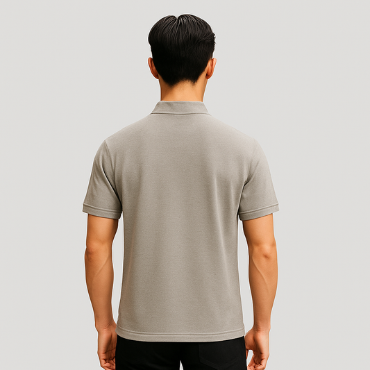 Grey Premium Cotton Bio Wash T-Shirt