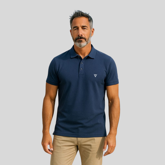 Navy Blue Premium Cotton Polo T-Shirt