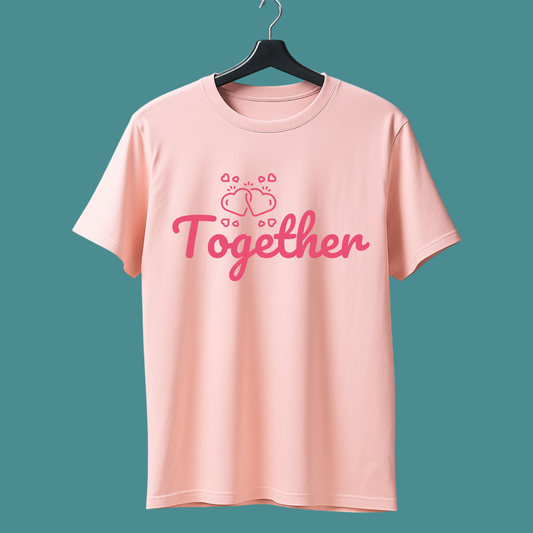 Couple Togetherness Oversized T-Shirt Pack of 2 – Trendy Unisex Fashion for Him & Her