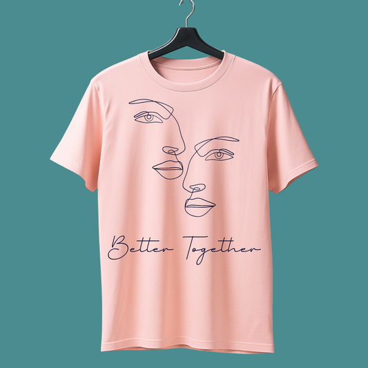 Pastel Peach Oversized Graphic Statement T-Shirt – Premium Cotton Streetwear for Men & Women