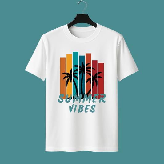 Summer Vibes White Premium Premium Terry Cotton Oversize Fit