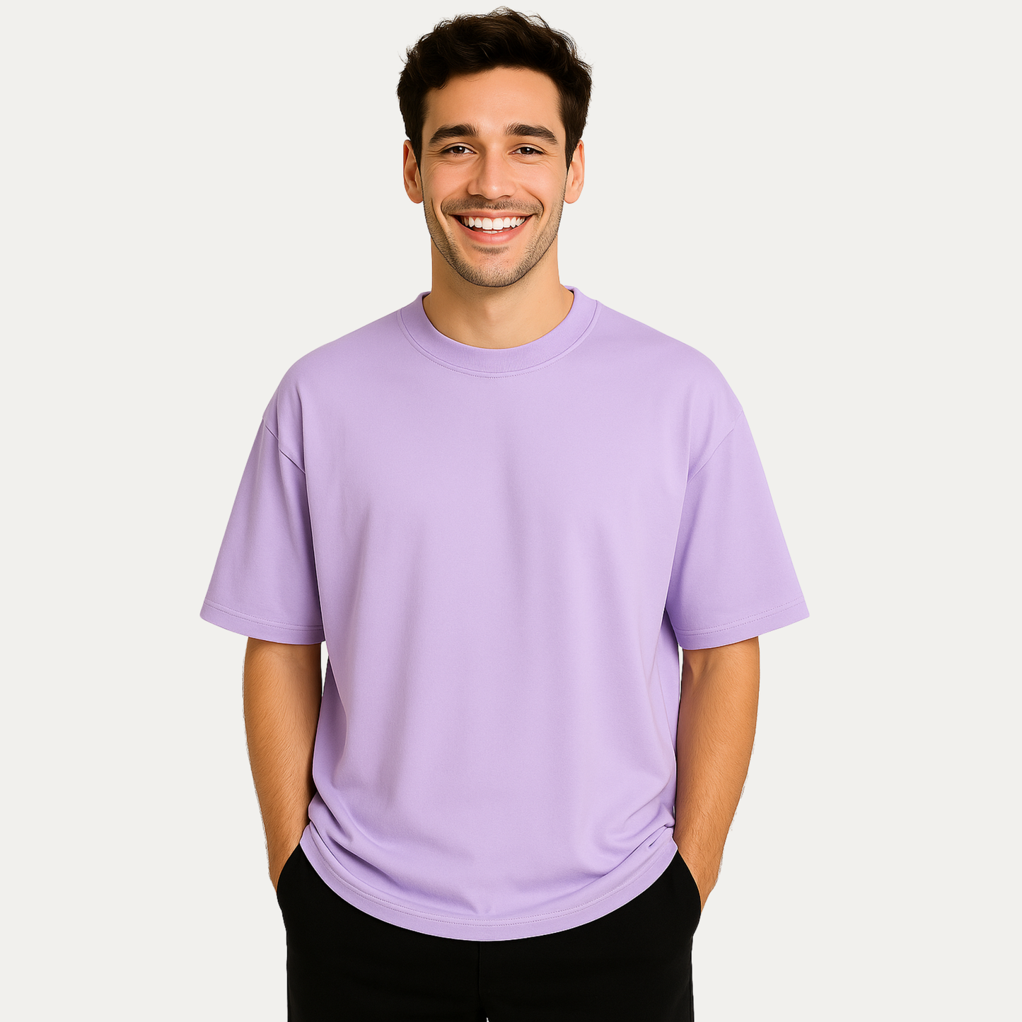French Terry Oversized Plain T-Shirt