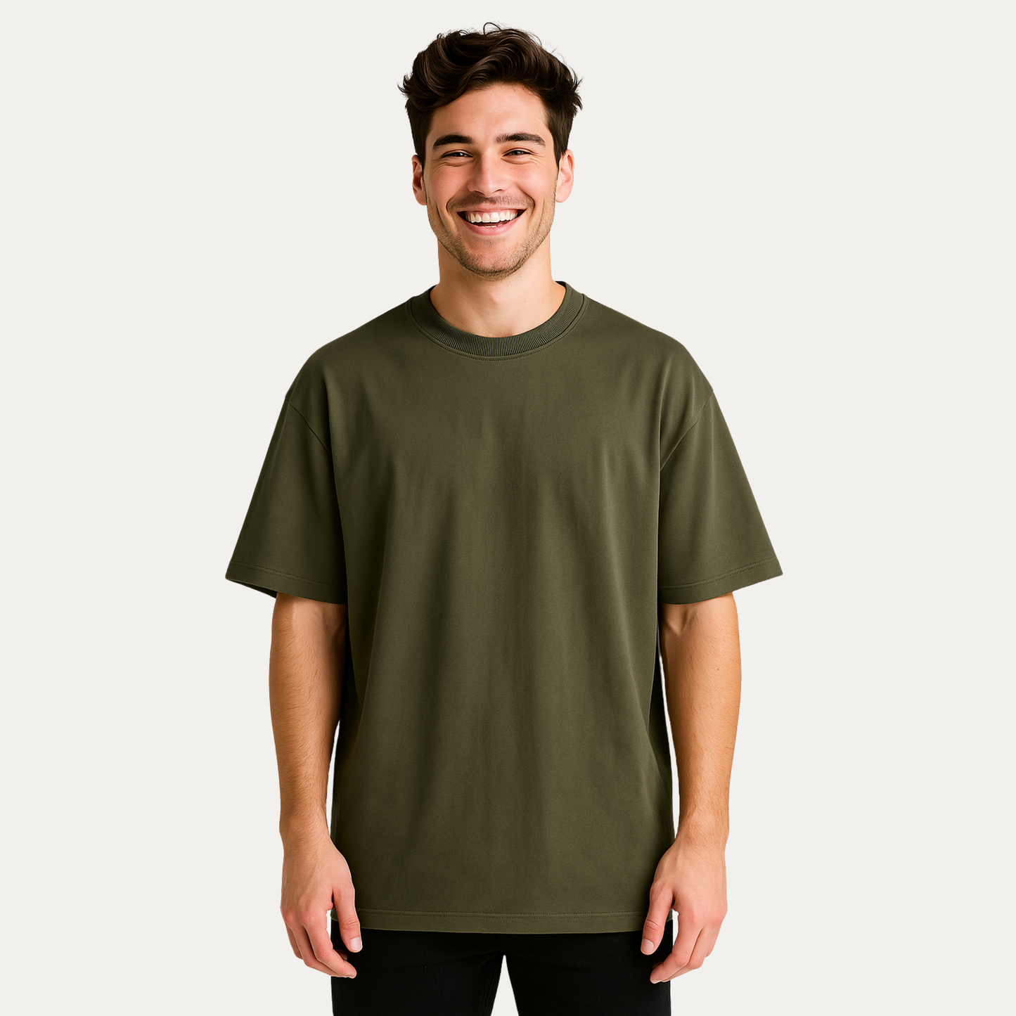 French Terry Oversized Plain T-Shirt