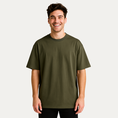 French Terry Oversized Plain T-Shirt