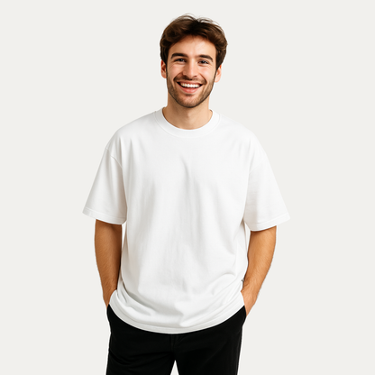 French Terry Oversized Plain T-Shirt