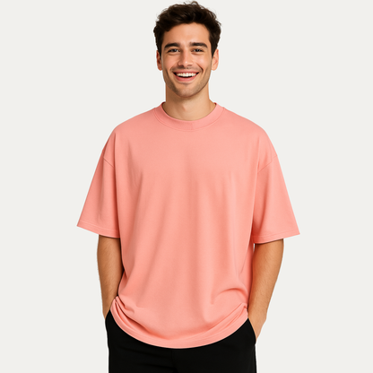 French Terry Oversized Plain T-Shirt