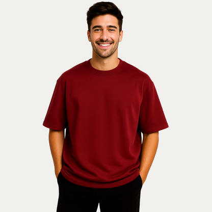 French Terry Oversized Plain T-Shirt
