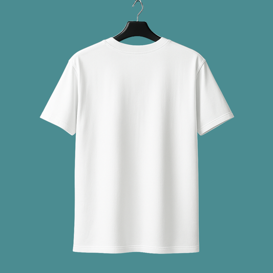 Man and Women White Premium Premium Terry Cotton Oversize Fit Tshirt